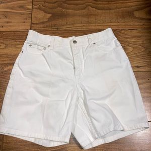 White denim shorts